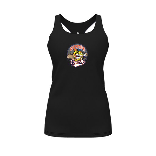[FT0TRBBK-FYS-LOGO1] Decker Racerback Tank Top (Female Youth S, Black, Logo 1)