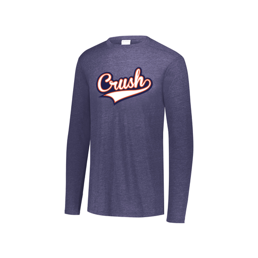 [FTLCUBNV-YS-LOGO2] Decker Youth Tri-Blend T-Shirt - Long Sleeve (Youth S, Navy, Logo 2)