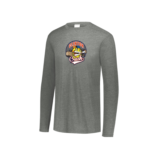 [FTLCUBGY-YS-LOGO1] Decker Youth Tri-Blend T-Shirt - Long Sleeve (Youth S, Gray, Logo 1)