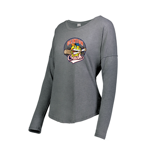 [FTLCUBGY-FAS-LOGO1] Decker Women's Tri-Blend T-Shirt - Long Sleeve (Female Adult S, Gray, Logo 1)
